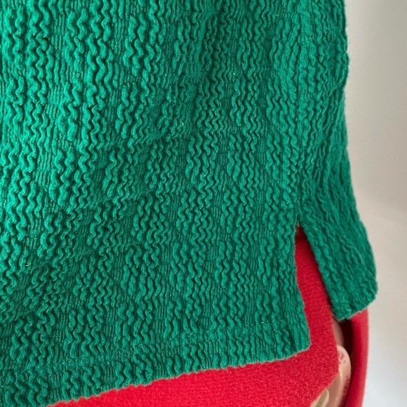 Anthropologie Off Shoulder Ruffle Green Top Sz XS - Picture 5 of 11